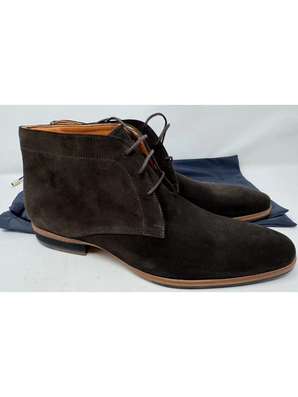 Wolf & Shepherd Striker Suede Chukka Brown Mens Boots Size 10.5 Made In Portugal